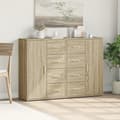 Miniatyrbilde 4 av 11: vidaXL Skjenker 2 stk sonoma eik 60x31x84 cm konstruert tre