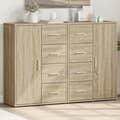 Miniatyrbilde 1 av 11: vidaXL Skjenker 2 stk sonoma eik 60x31x84 cm konstruert tre