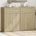 Miniatyrbilde 11 av 11: vidaXL Skjenker 2 sonoma eik 60x30x84 cm konstruert tre