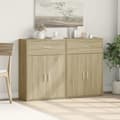 Miniatyrbilde 2 av 11: vidaXL Skjenker 2 sonoma eik 60x30x84 cm konstruert tre