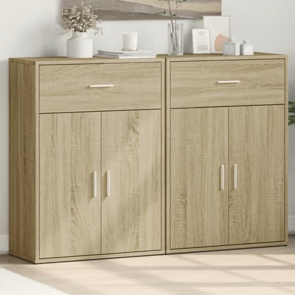 vidaXL Senkit 2 kpl Sonoma-tammi 60x30x84 cm tekninen puu