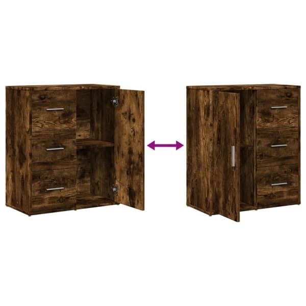 vidaXL Senkit 2 kpl savutammi 60x31x70 cm tekninen puu