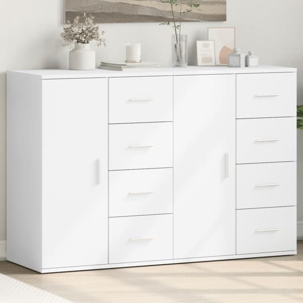 vidaXL kommoder 2 stk. 59x39x80 cm konstrueret træ hvid