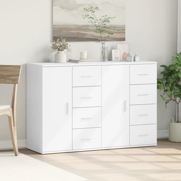 vidaXL kommoder 2 stk. 59x39x80 cm konstrueret træ hvid