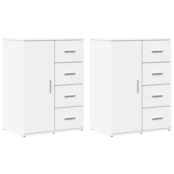 vidaXL kommoder 2 stk. 59x39x80 cm konstrueret træ hvid