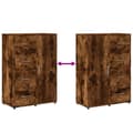 Miniatyrbilde 9 av 11: vidaXL Skjenker 2 stk røkt eik 60x31x84 cm konstruert tre