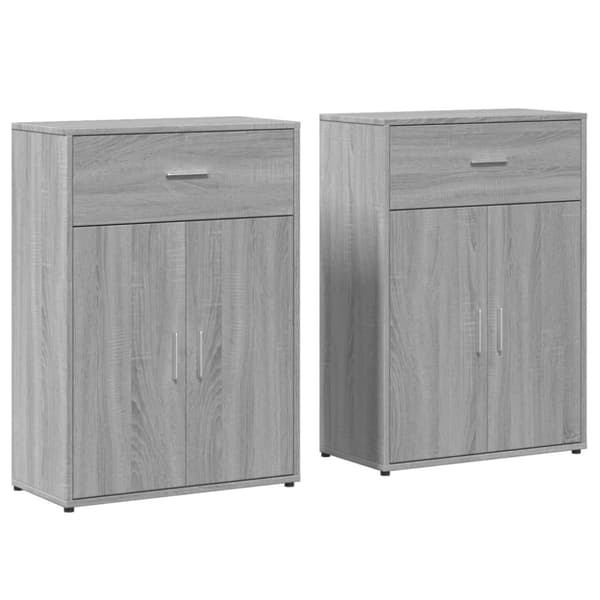 vidaXL Senkit 2 kpl harmaa Sonoma 60x30x84 cm tekninen puu