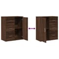 Pikkukuva 7 / 11: vidaXL Senkit 2 kpl ruskea tammi 60x31x70 cm tekninen puu