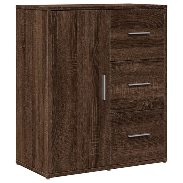 vidaXL Skjenker 2 brun eik 60x31x70 cm konstruert tre