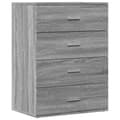 Pikkukuva 3 / 11: vidaXL Senkit 2 kpl harmaa Sonoma 60x39x80 cm tekninen puu