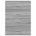 Pikkukuva 4 / 11: vidaXL Senkit 2 kpl harmaa Sonoma 60x39x80 cm tekninen puu