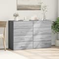 Pikkukuva 2 / 11: vidaXL Senkit 2 kpl harmaa Sonoma 60x39x80 cm tekninen puu