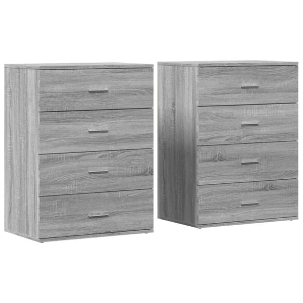 vidaXL Senkit 2 kpl harmaa Sonoma 60x39x80 cm tekninen puu