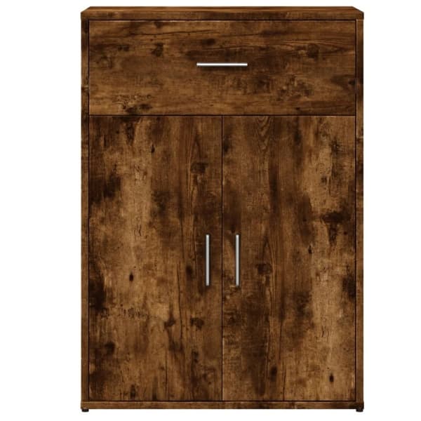 vidaXL Skänkar 2 st rökfärgad ek 60x30x84 cm konstruerat trä