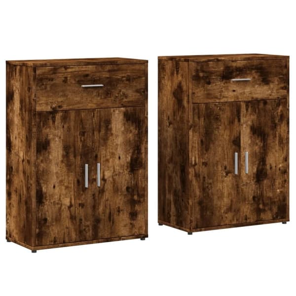 vidaXL Senkit 2 kpl savutammi 60x30x84 cm tekninen puu