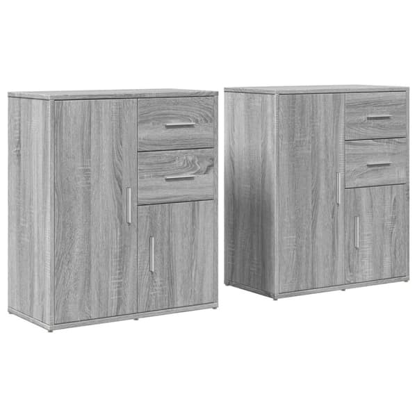 vidaXL Senkit 2 kpl harmaa Sonoma 60x31x70 cm tekninen puu