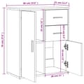 Pikkukuva 10 / 11: vidaXL Senkit 2 kpl savutammi 60x31x70 cm tekninen puu