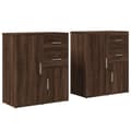 Pikkukuva 1 / 11: vidaXL Senkit 2 kpl ruskea tammi 60x31x70 cm tekninen puu