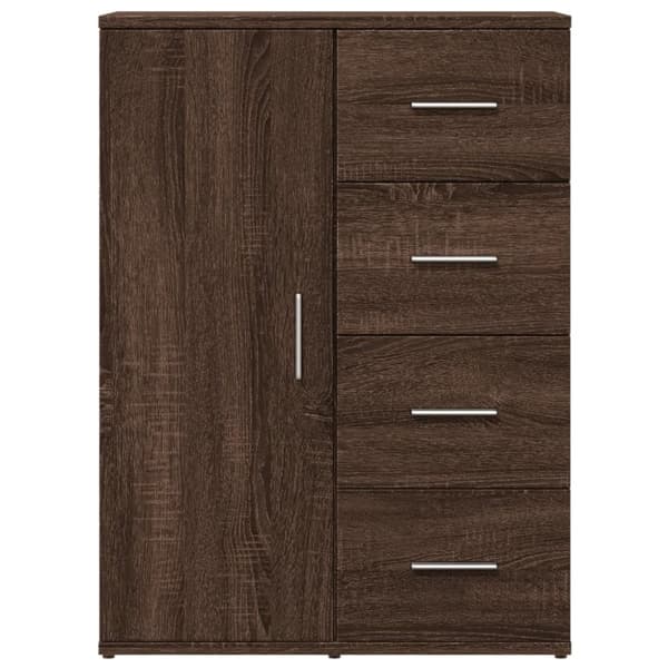 vidaXL Skjenker 2 stk brun eik 59x39x80 cm konstruert tre