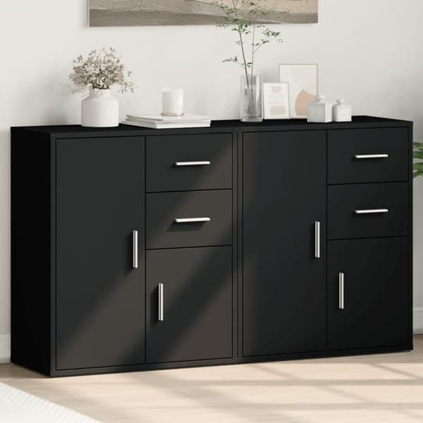 vidaXL Senkit 2 kpl musta 60x31x70 cm tekninen puu