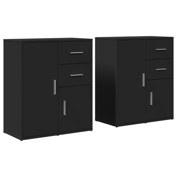 vidaXL Senkit 2 kpl musta 60x31x70 cm tekninen puu