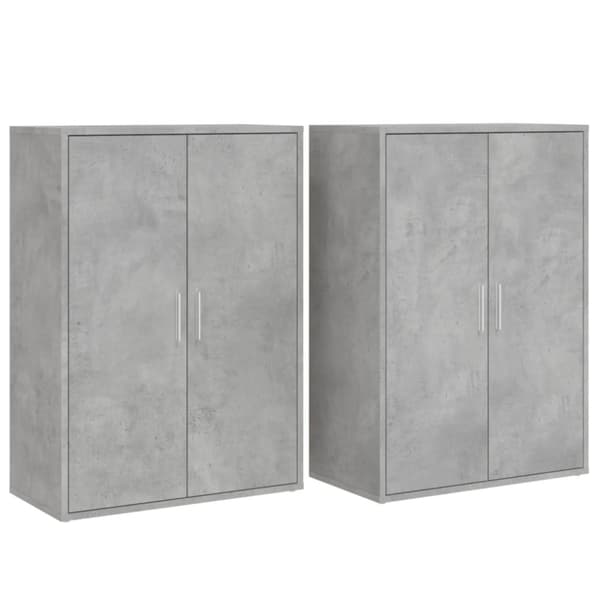 vidaXL kommoder 2 stk. 60x31x84 cm konstrueret træ betongrå