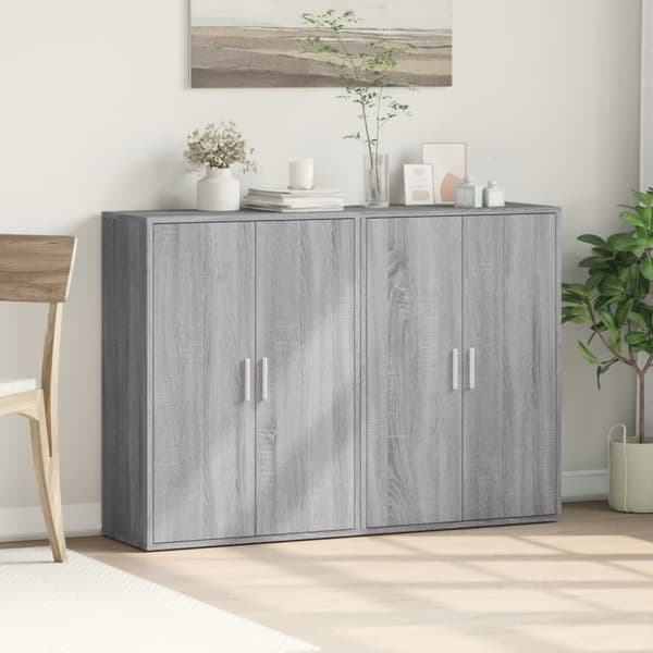 vidaXL Senkit 2 kpl harmaa Sonoma 60x31x84 cm tekninen puu