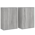 Pikkukuva 1 / 11: vidaXL Senkit 2 kpl harmaa Sonoma 60x31x84 cm tekninen puu