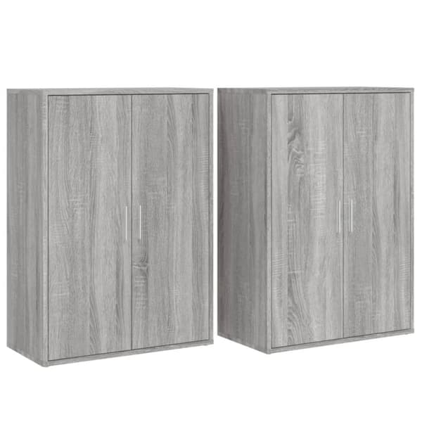 vidaXL Senkit 2 kpl harmaa Sonoma 60x31x84 cm tekninen puu