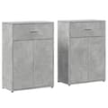 Pikkukuva 1 / 11: vidaXL Senkit 2 kpl betoninharmaa 60x30x84 cm tekninen puu