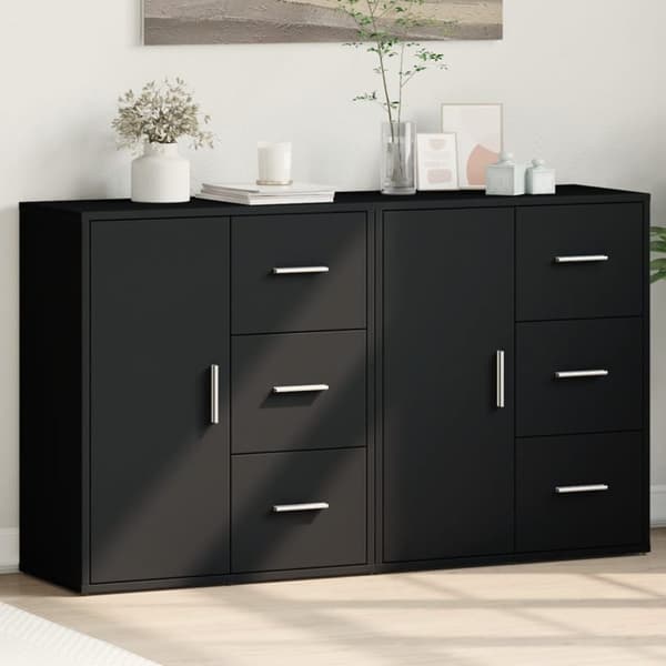 vidaXL Senkit 2 kpl musta 60x31x70 cm tekninen puu