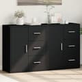 Pikkukuva 11 / 11: vidaXL Senkit 2 kpl musta 60x31x70 cm tekninen puu