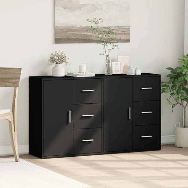 vidaXL Senkit 2 kpl musta 60x31x70 cm tekninen puu