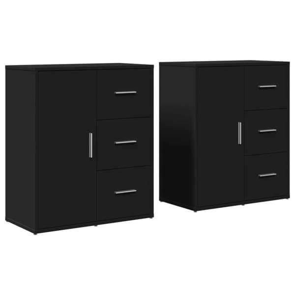 vidaXL Senkit 2 kpl musta 60x31x70 cm tekninen puu