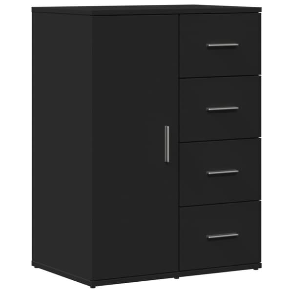 vidaXL Skjenker 2 stk svart 59x39x80 cm konstruert tre