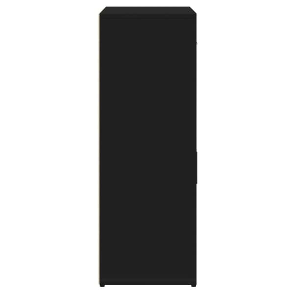 vidaXL Skjenker 2 svart 60x30x84 cm konstruert tre
