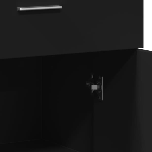 vidaXL Skjenker 2 svart 60x30x84 cm konstruert tre