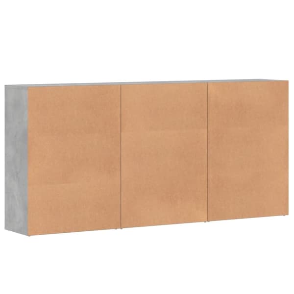 vidaXL Senkit 3 kpl betoninharmaa 60x31x84 cm tekninen puu