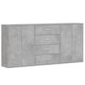 Pikkukuva 1 / 11: vidaXL Senkit 3 kpl betoninharmaa 60x31x84 cm tekninen puu