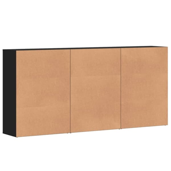 vidaXL kommoder 3 stk. 60x31x84 cm konstrueret træ sort