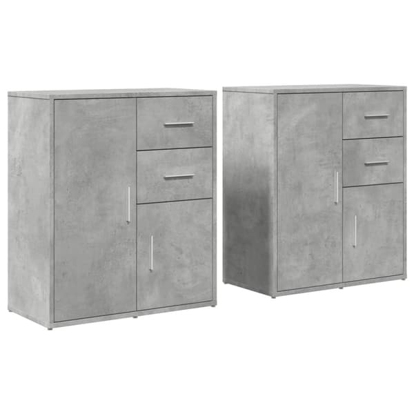 vidaXL Senkit 2 kpl betoninharmaa 60x31x70 cm tekninen puu