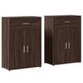 Pikkukuva 1 / 11: vidaXL Senkit 2 kpl ruskea tammi 60x30x84 cm tekninen puu