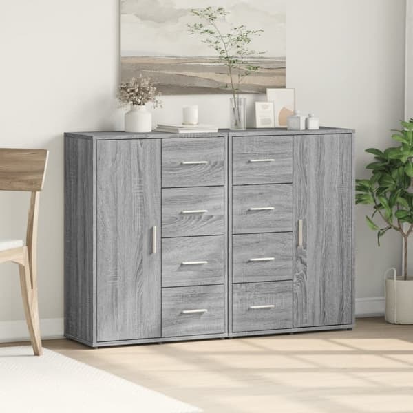 vidaXL Senkit 2 kpl harmaa Sonoma 60x31x84 cm tekninen puu