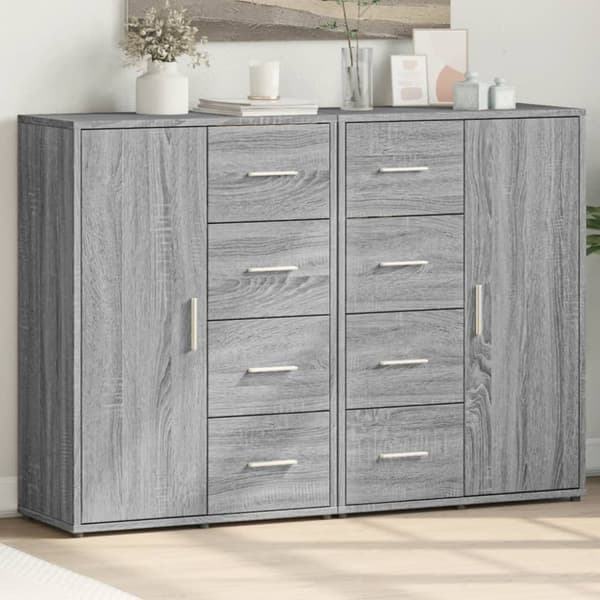 vidaXL Senkit 2 kpl harmaa Sonoma 60x31x84 cm tekninen puu