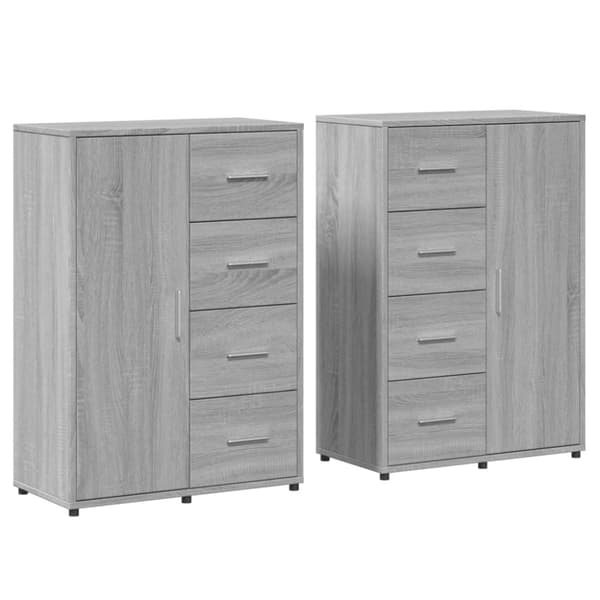 vidaXL Senkit 2 kpl harmaa Sonoma 60x31x84 cm tekninen puu