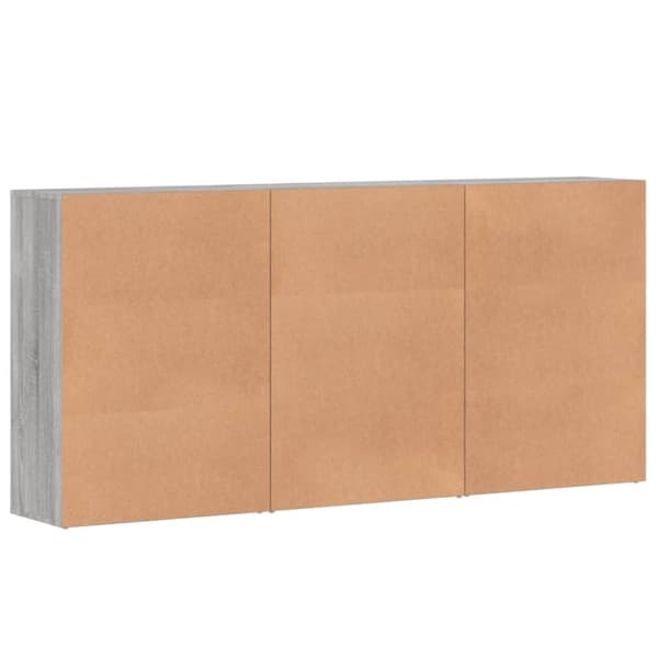 vidaXL Skjenker 3 stk grå sonoma 60x31x84 cm konstruert tre