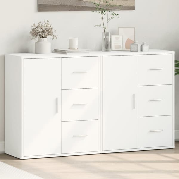 vidaXL skænke 2 stk. 60x31x70 cm konstrueret træ hvid