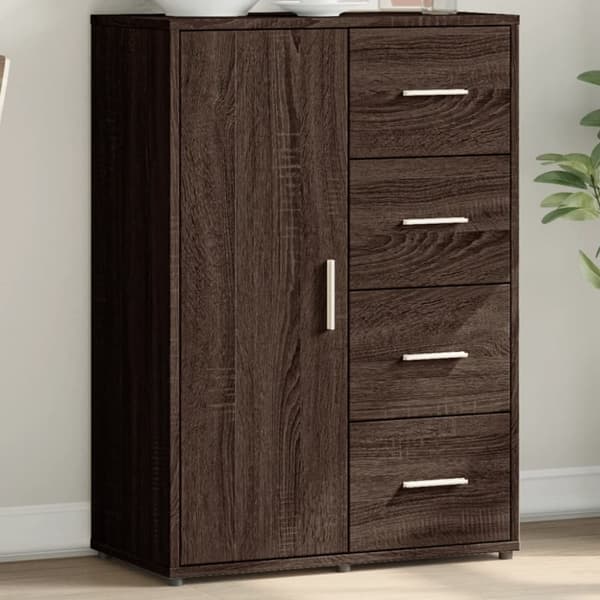 vidaXL Skjenk brun eik 60x31x84 cm konstruert tre