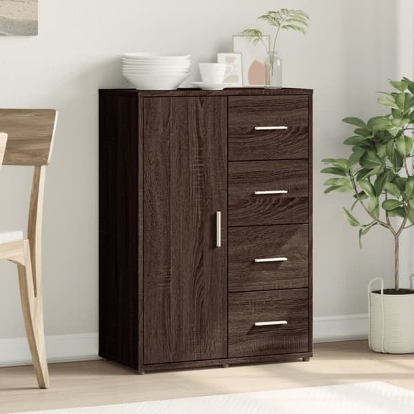 vidaXL Skjenk brun eik 60x31x84 cm konstruert tre