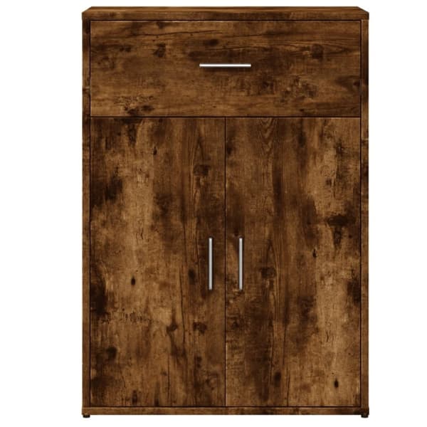 vidaXL skænk 60x30x84 cm konstrueret træ røget egetræsfarve